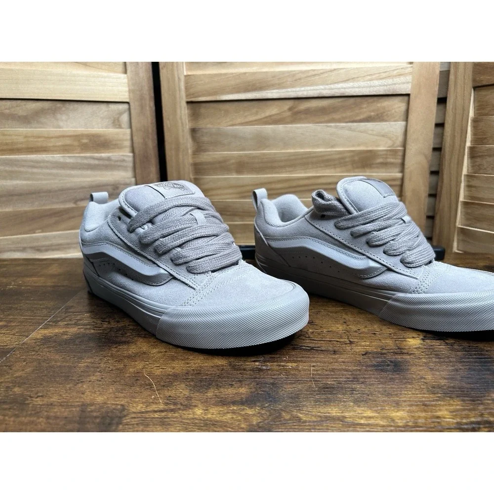 Vans Knu Skool Unisex Gray Low Top Lace Up Casual Sneakers Street Style - Picture 9 of 9